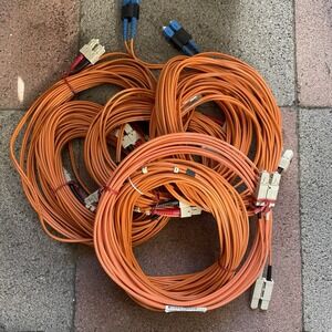 Orange fiber optic Multitude Patch cable x7 Bundles